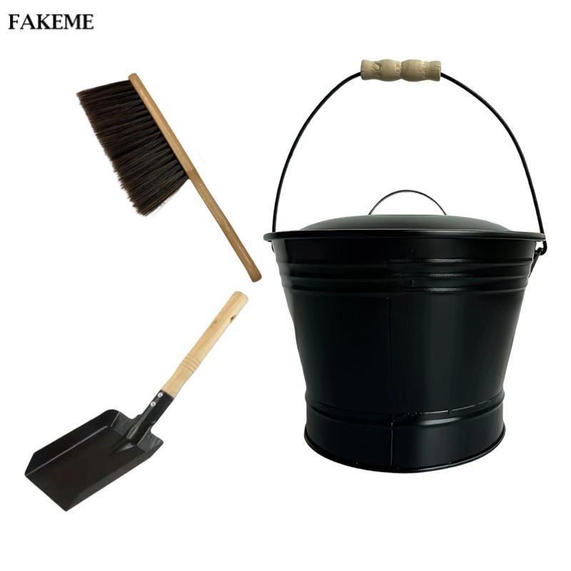 Xô tro giả, Xô lò sưởi bằng kim loại Thùng tro cho bếp gỗ Hố lửa trong nhà Hearth