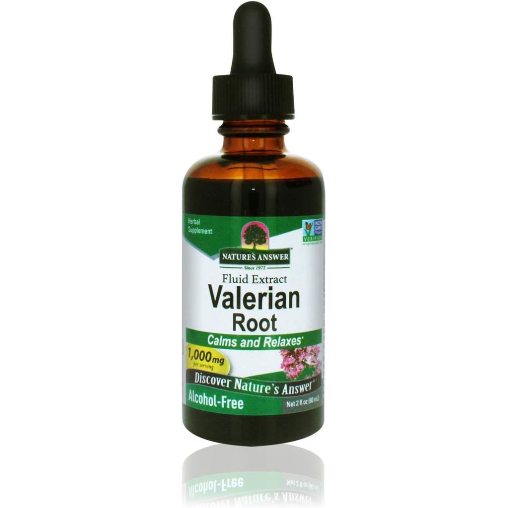 Nature 's Answer Valerian Root 2 Ounce Extract - Không chứa cồn, Không chứa Gluten, Kosher, Không bi