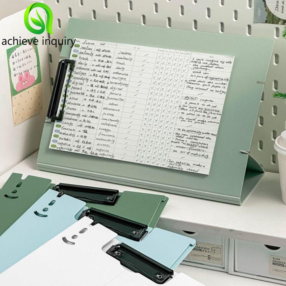 ACHIEVE INQUIRY Stand File Folder, Clipboard Folding A4 Board Clip Folder, Briefcases Portable Writi