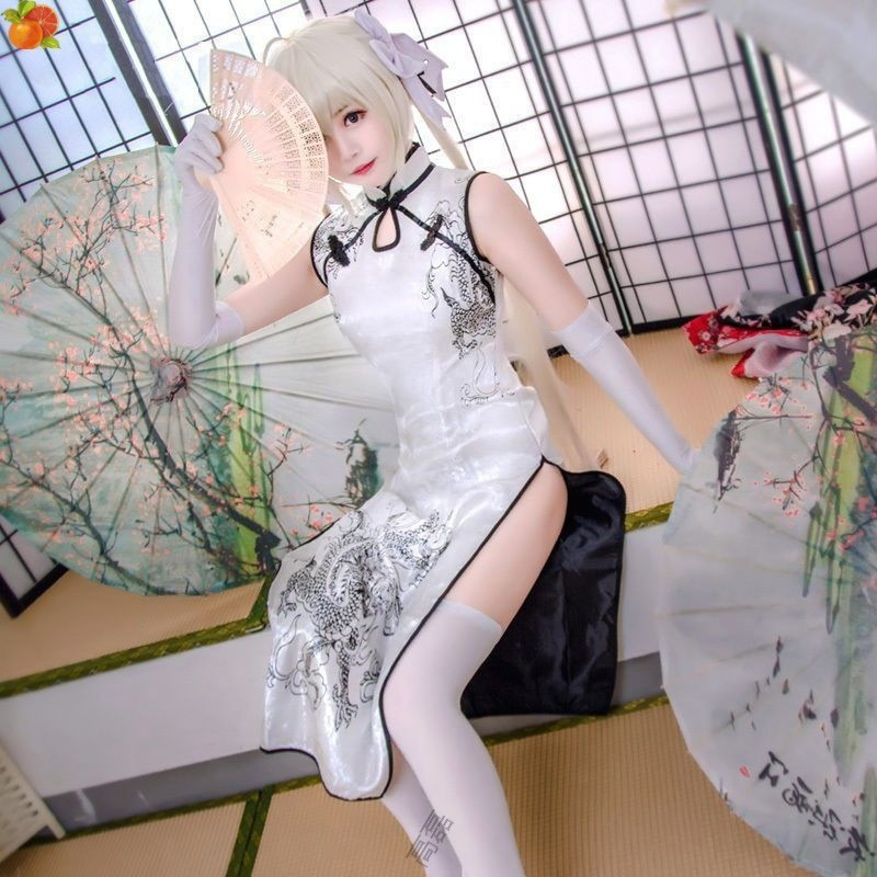 Trang phục Cosplay Yosuga no Sora - Kasugano Sora, bao gồm quần áo, sườn xám và tóc giả
