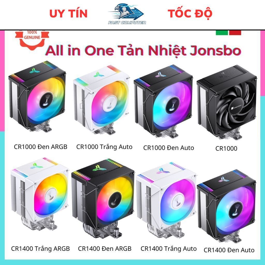 Tất cả các loại tản nhiệt khí Jonsbo CPU RGB Jonsbo CR1000, CR1000GT, CR1200, CR1400 Hỗ trợ LGA1700