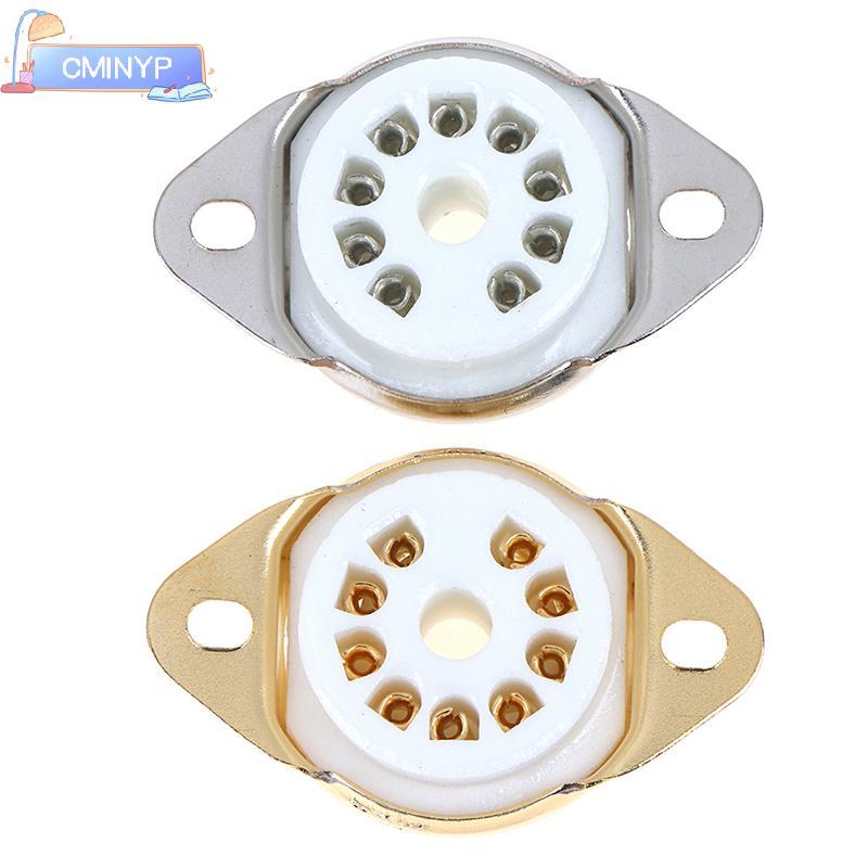 CMINYP 9pin Gốm Ống Ổ Cắm Van Đế Cho 6DJ8 12AX7 ECC83 B339 CV492 Không