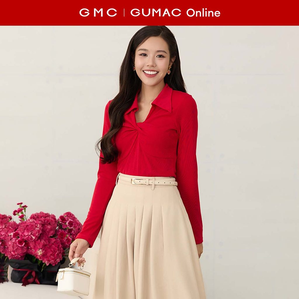 [MUA 2 GIẢM 25K] Áo polo nữ kiểu xoắn ngực thời trang GUMAC APF12053