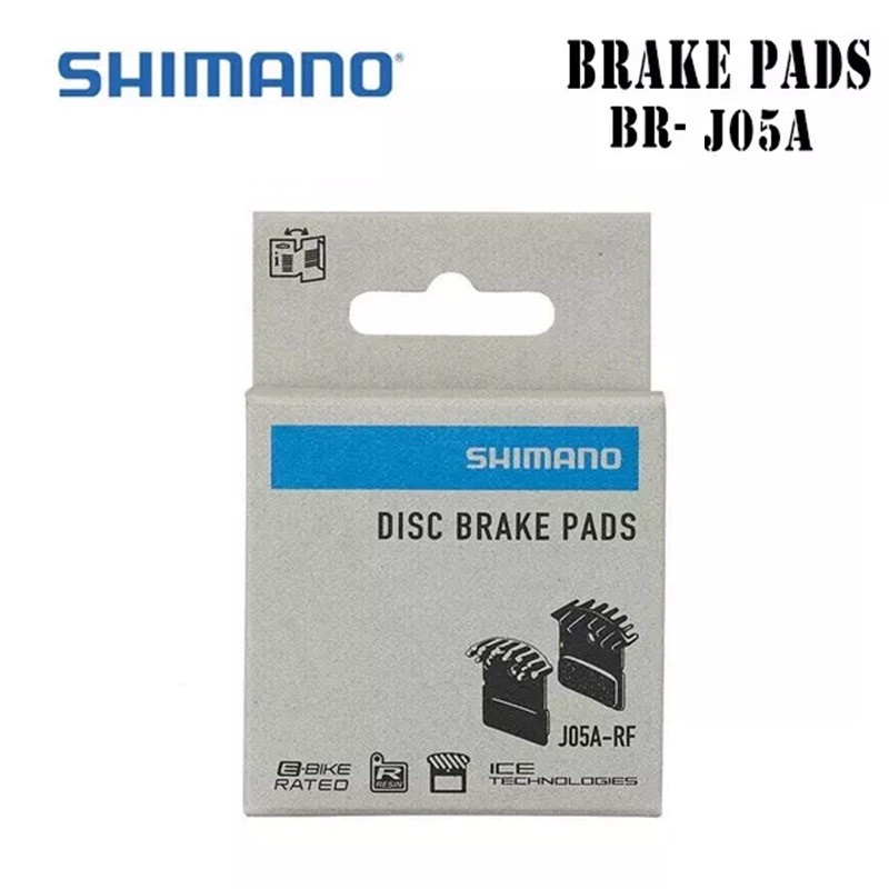 Má phanh đĩa xe đạp leo núi bằng nhựa Shimano J05A-RF có vây, tương thích với XT và SLX