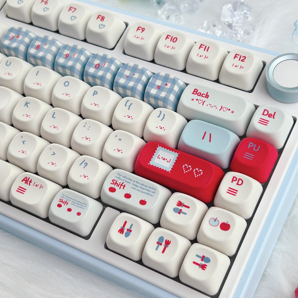 MAIMOOO Trái Cây Kaomoji Keycap MOA / Cherry Profile 120 Phím PBT Nhuộm Thăng Hoa Aula F75 F99 RK100