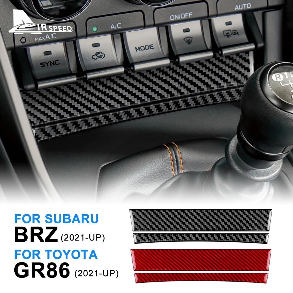 Thật Sợi Carbon Cho Subaru BRZ Toyota GR86 2021 2022 2023 2024 Điều Hòa Nội Thất Viền Phụ Kiện Nút T