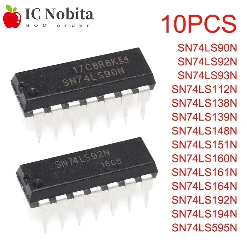 5 CHIẾC 74LS90 74LS92 74LS93 74LS112 74LS138 74LS139 74LS148 74LS151 74LS160 74LS161 74LS164 74LS192