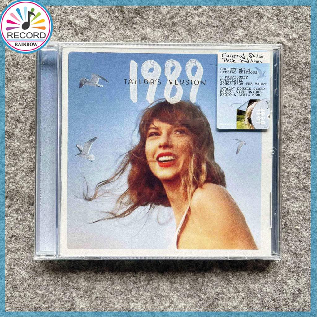 Taylor Swift 1989 Taylor's Version Crystal Skies Blue Poster Edition Original CD Album [Sealed] Bran