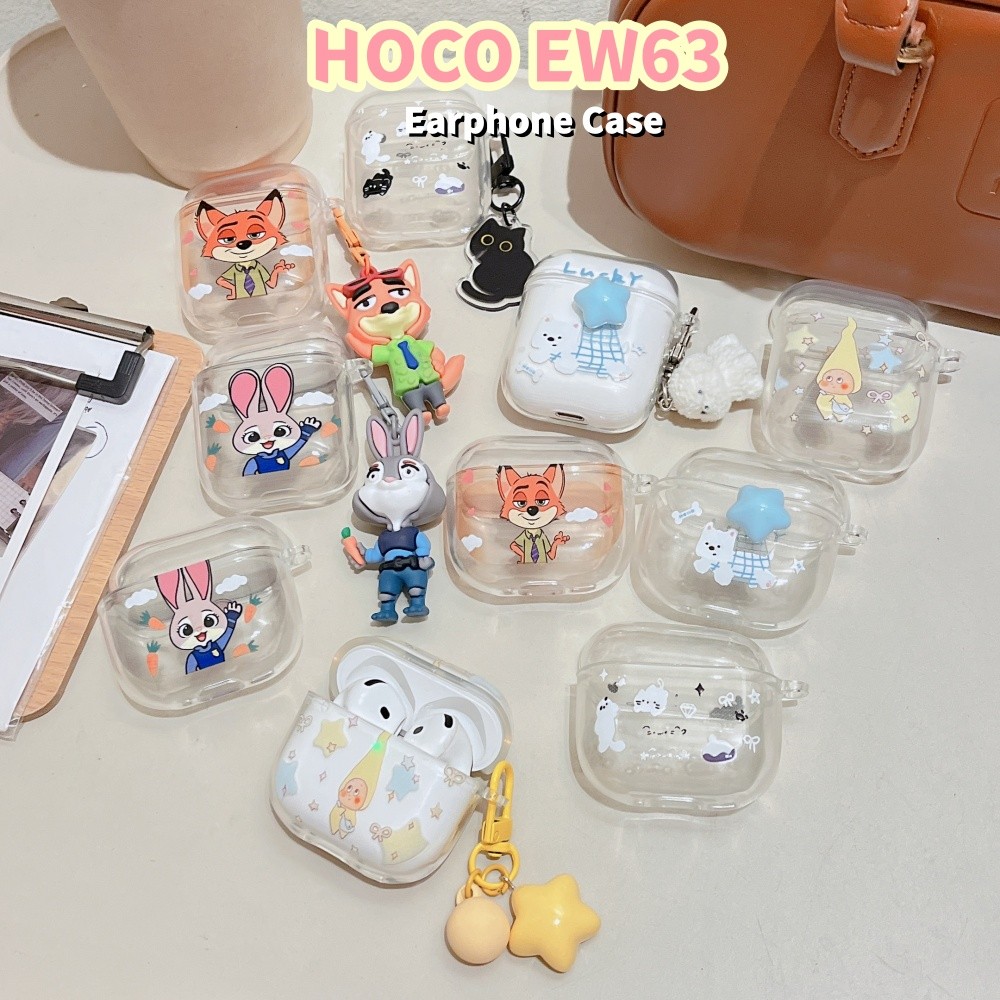 Hàng có sẵnDành Cho Vỏ HOCO EW63 Vỏ Silicon Mềm Tai Nghe Cặp Đôi Hoạt Hình Dễ Thương