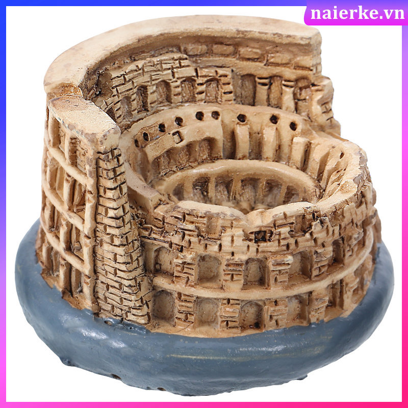 🏠 Mô hình tượng kiến trúc cổ đại La Mã Colosseum bằng nhựa tinh xảo 1 chiếc, thích hợp trưng bày bể 