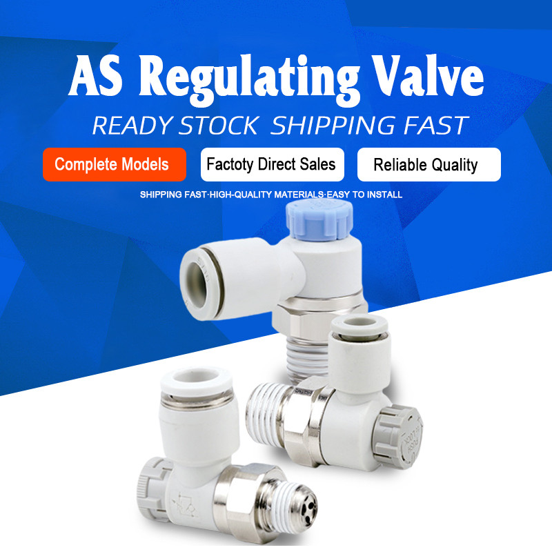 AS van điều chỉnh ga AS2211F-01-08SA Phụ kiện khí nén AS1201F-M5-06A Bộ chuyển đổi ống