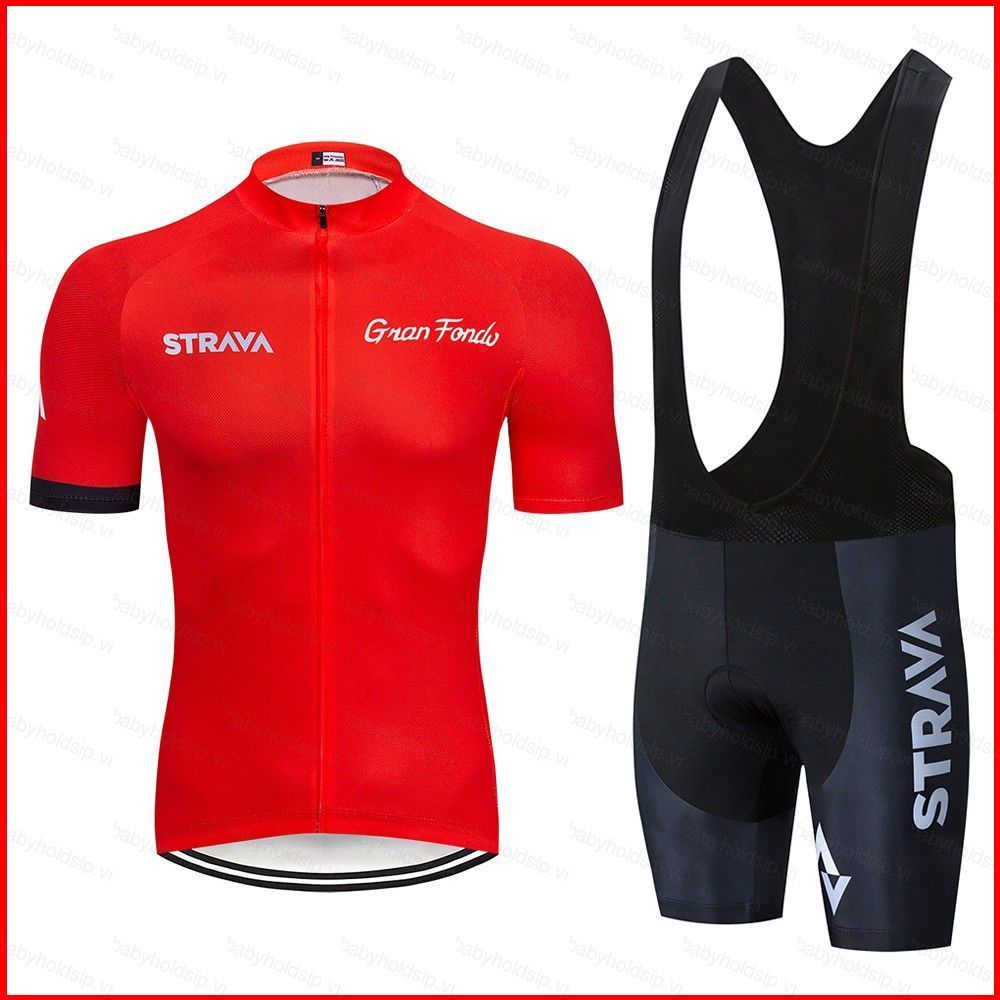 Bộ Đồ Xe Đạp Strava Cho Đường Cao Tốc, Nhanh Khô, Tay Ngắn, Phù Hợp Mùa Hè