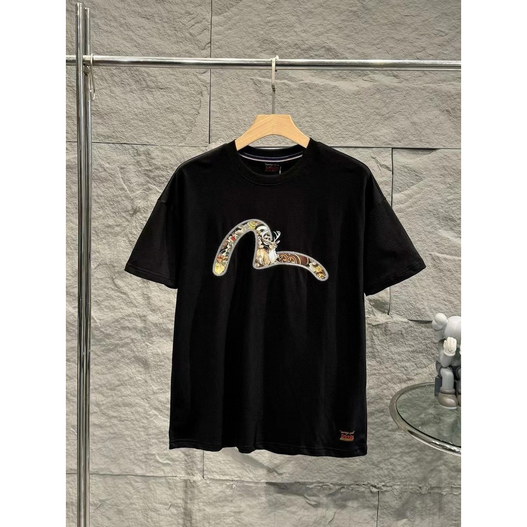 Quần áo nam nữ EVISU cổ điển size 6XL, màu sắc đơn giản, thiết kế thời trang thu