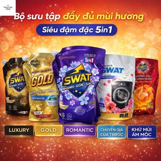 Nước giặt xả Swat siêu đậm đặc 5 in 1 đầy đủ mùi hương túi 2.2kg