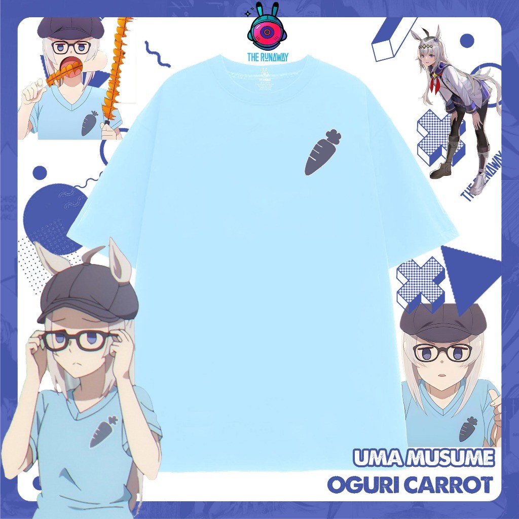 Áo phông Uma Musume : Oguri Cap Carrot cotton 100% cho Nam / Nữ by The Runaway