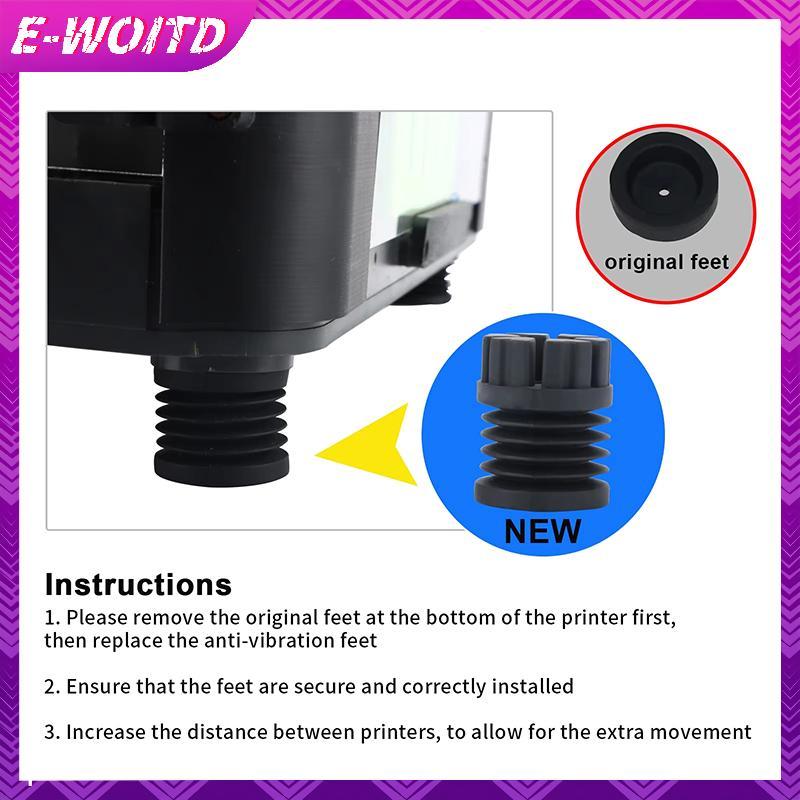 E-WOITD Cho Bambu Lab X1 / P1P Carbon Chống Chân Miếng Lót Chống Trơn Trượt Chống Bụi Silicon Miếng 