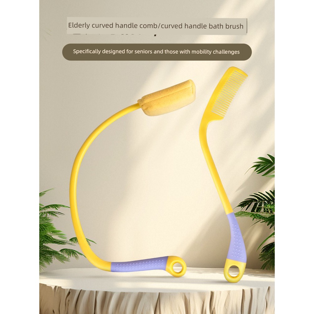 bàn chải khô bàn chải tắm Bàn chải tắm kéo dài lưng cho người già, bàn chải cọ lưng, lược tay cầm co