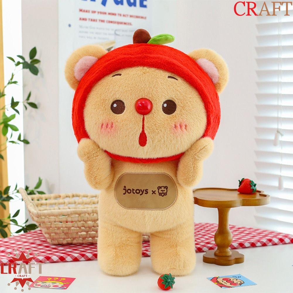 CRAFT OYO Bear Cub Fruit Plush Toy, Mô phỏng Gối nhồi bông gấu ngộ nghĩnh, Kawaii Mềm mại như thật 3