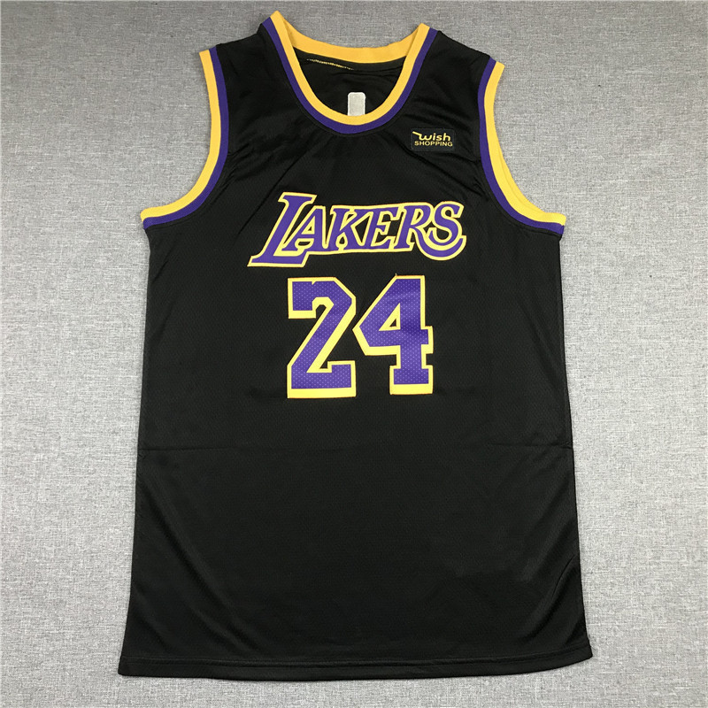 24 Lakers Kobe Bryant Black Basketball Jersey Phiên bản đặc biệt