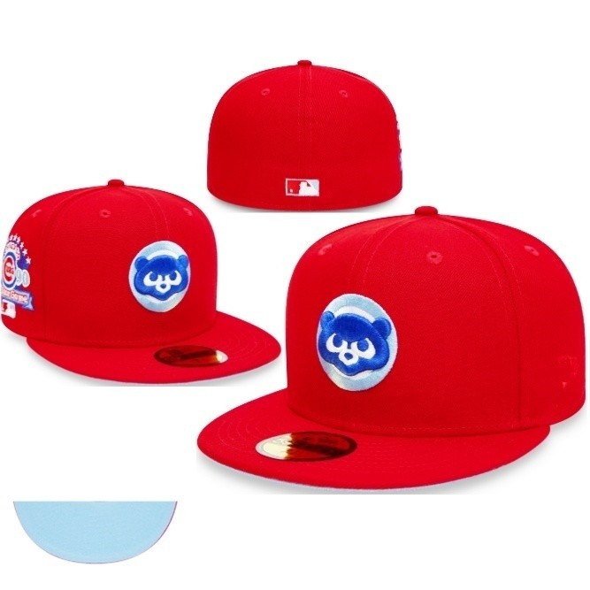Chicago Cubs đỏ 59FIFTY, mũ bóng chày chống nắng, phù hợp unisex