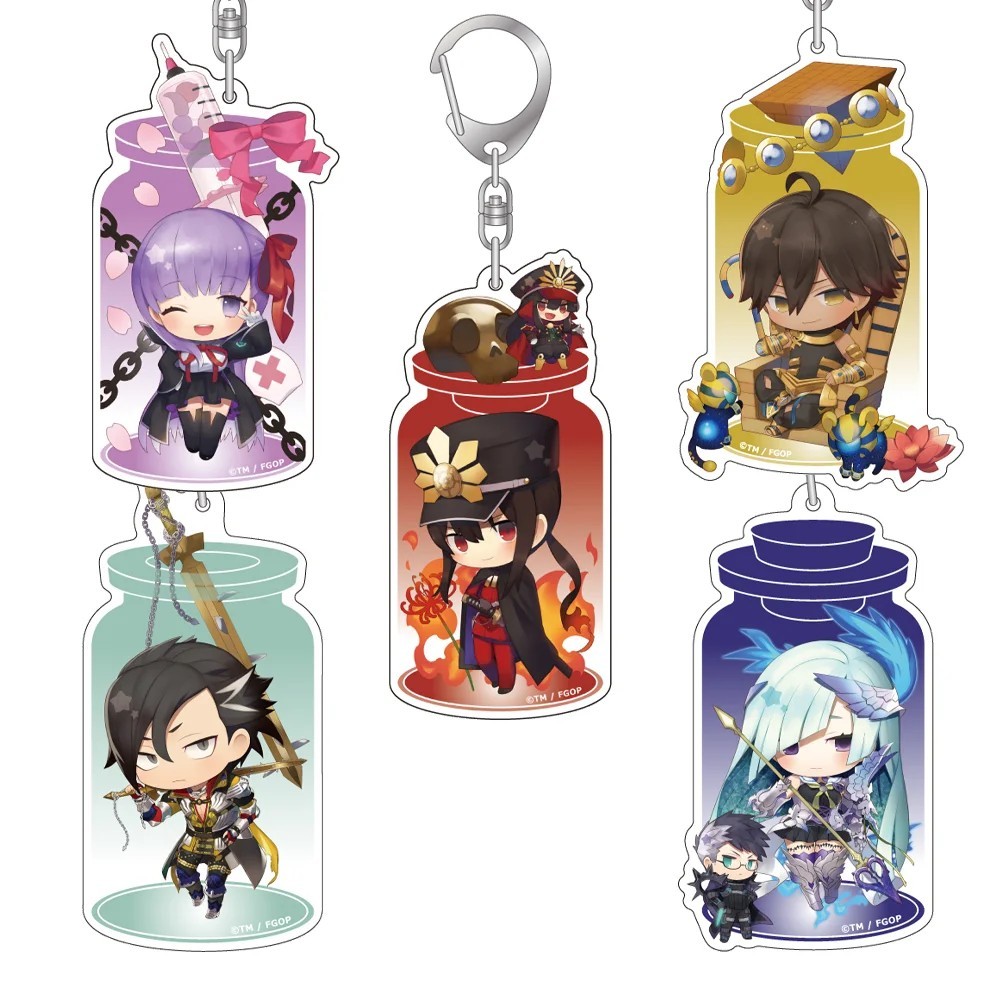 Móc khóa Anime Fate/Grand Order FGO mẫu hũ Chibi Acrylic Oda Nobunaga Ozymandias Kama Brynhildr Lady