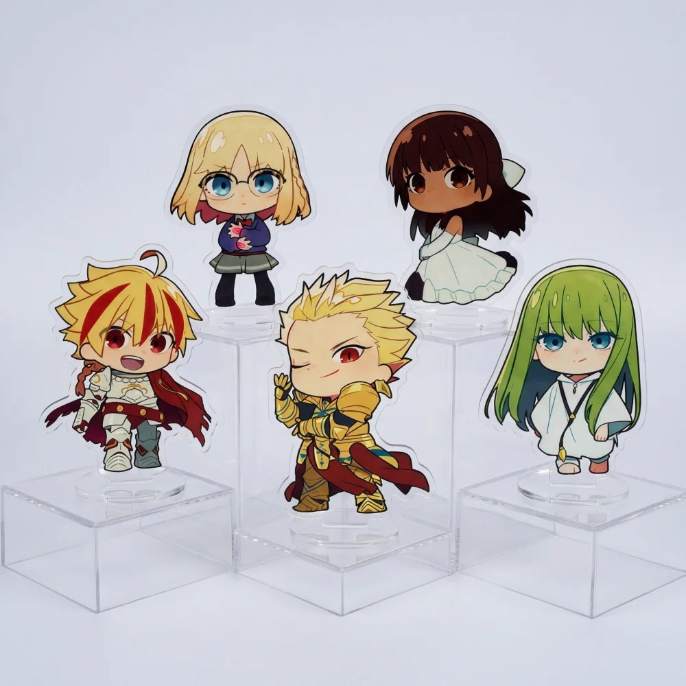 Standee Anime Fate/strange Fake mô hình mica Gilgamesh Enkidu Saber Richard I trang trí bàn học móc 