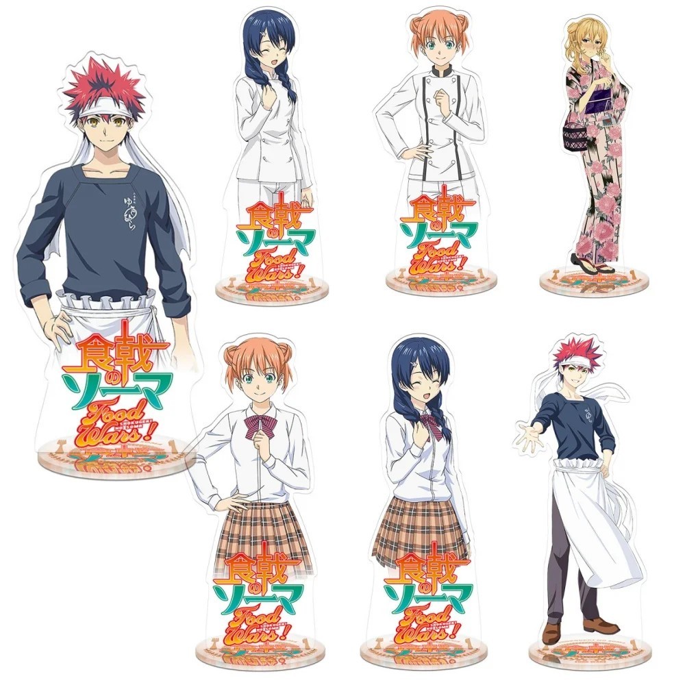 Mô hình Standee anime Food Wars Shokugeki no Soma nhân vật Yukihira Soma Nakiri Erina Megumi mica tr