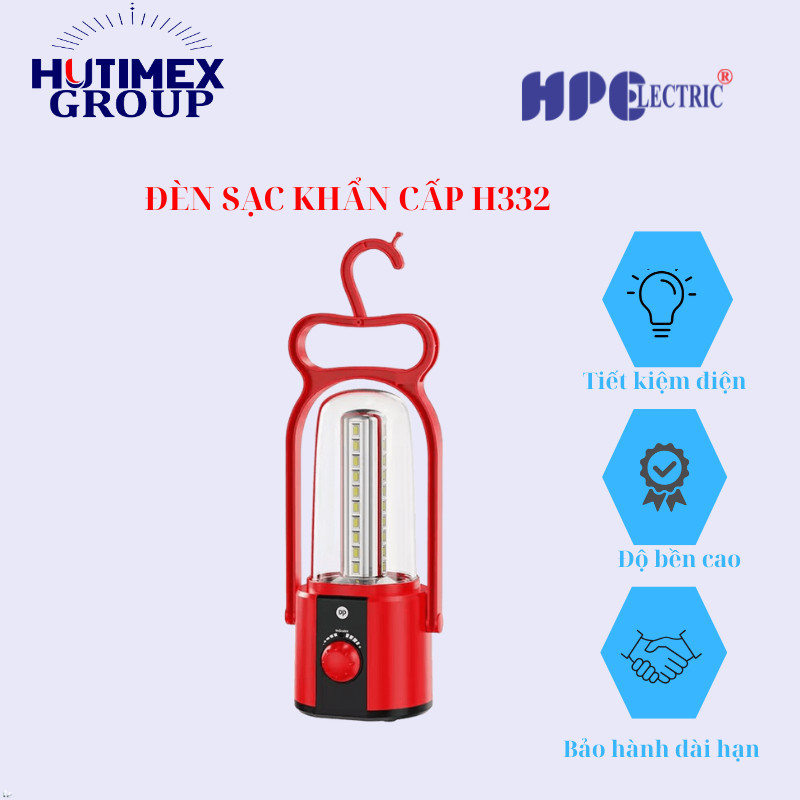 Đèn sạc tích điện ,đèn dự phòng cầm tay  DP - 7048C Xách Tay HPElectric  H332  4w )