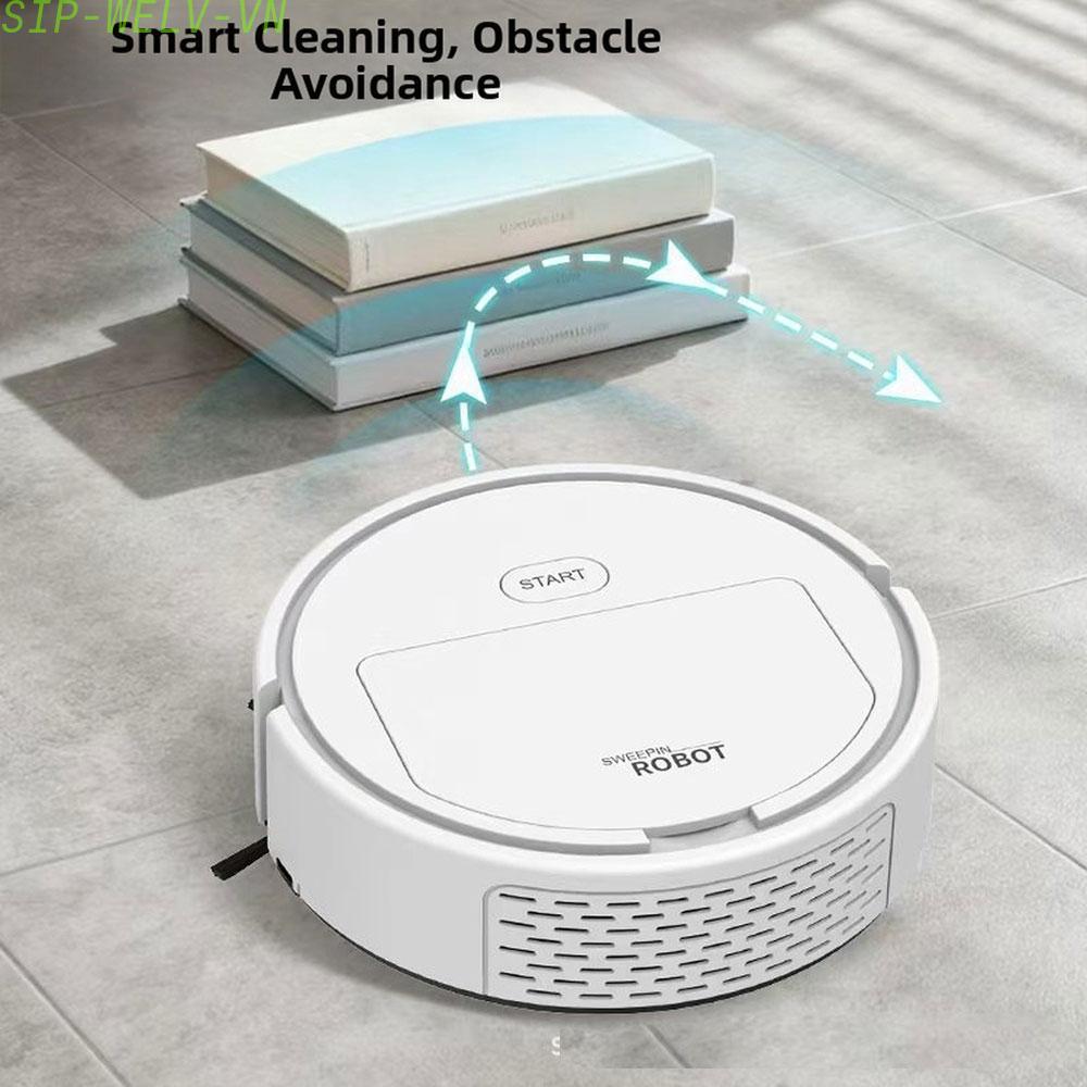 {WELV}Smart Robot Vacuum Cleaner Mop Sweeper 3 in 1 Rechargeable for Home Floor