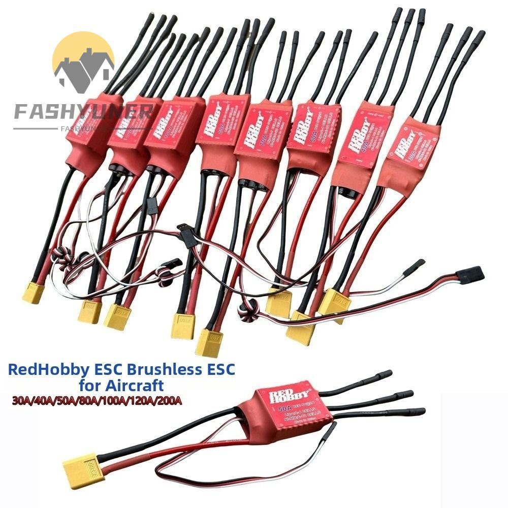 Bộ điều khiển tốc độ điện tử FASHYUNER, ESC không chổi than 3,5 / 4MM XT60 RedHobby, Nhựa chất lượng