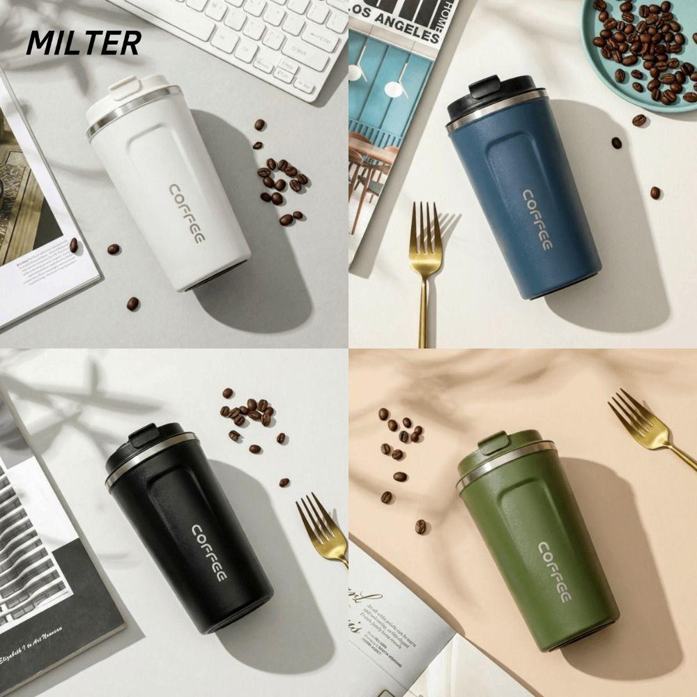 Cốc giữ nhiệt MILTER, Cốc giữ nhiệt ô tô bằng thép không gỉ, Cốc giữ nhiệt xe hơi cách nhiệt chân kh