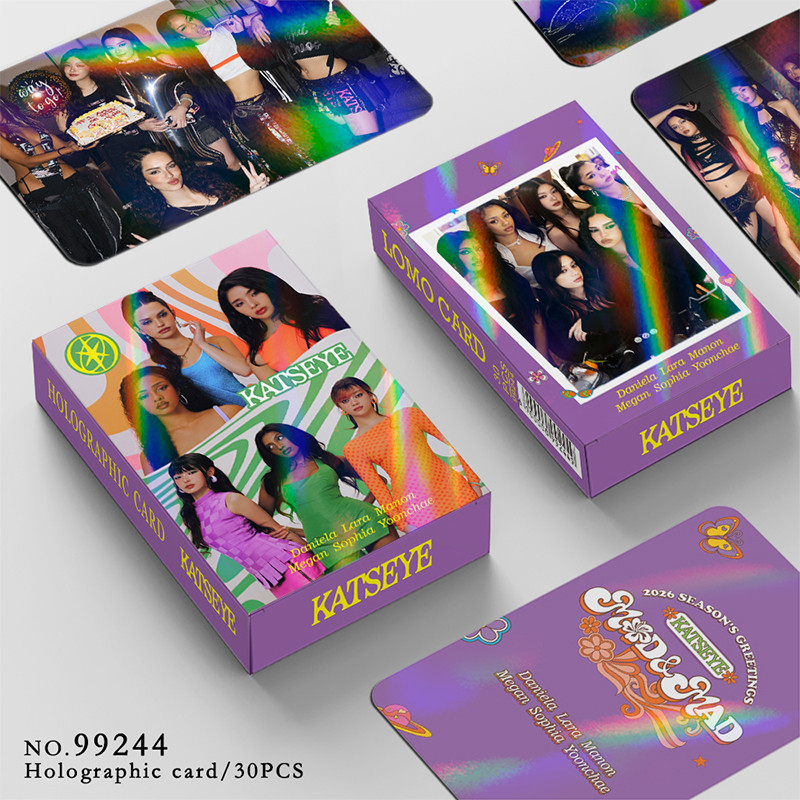 30 Cái / hộp KATSEYE Photocard 2026 NHẸ CỦA MÙA Thẻ ba chiều KPOP LOMO Thẻ Bộ Sưu Tập Thẻ