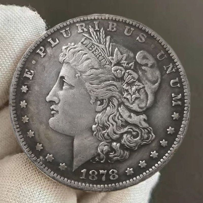 AZ American Morgan Bạc Đô La Đồng Tiền Bạc Cổ Nước Ngoài 1878 American Morgan Coin Morgan Coin Retro