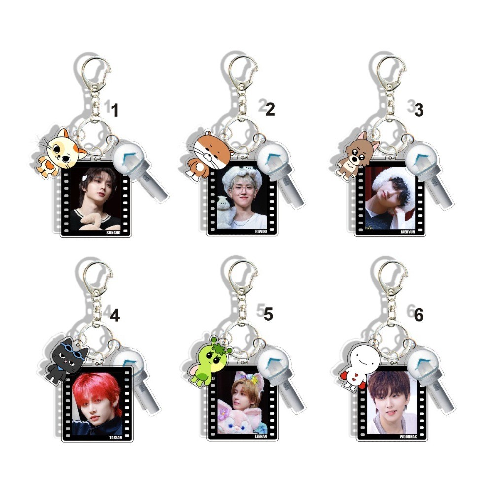 Cute Korean Men Boy Group Concert Character SUNGHO RIWOO JAEHYUN Pendant Bag Acrylic Backpack Hang D