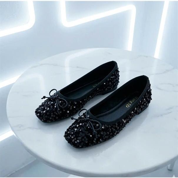 Giày bigsize búp bê nơ cườm bling bling - size 41 42 43