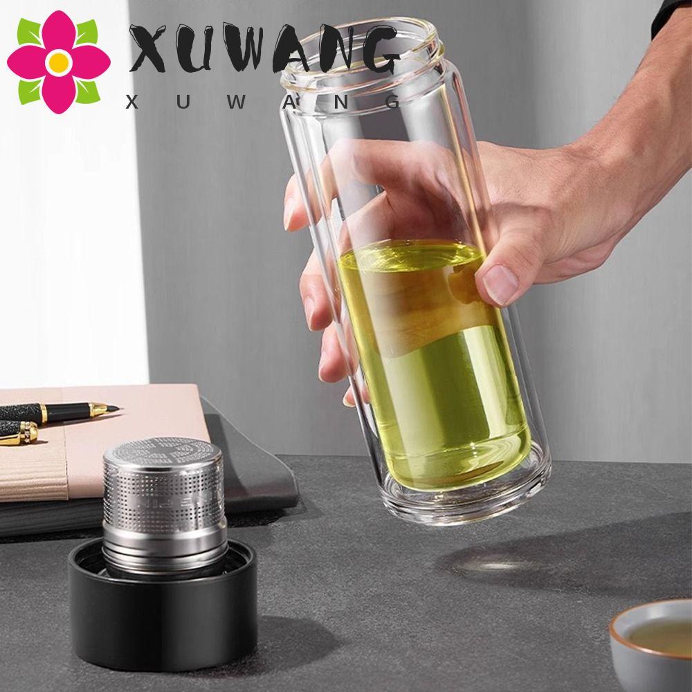 XUWANG Glass Tumbler Double Wall Anti Scalding Drinkware