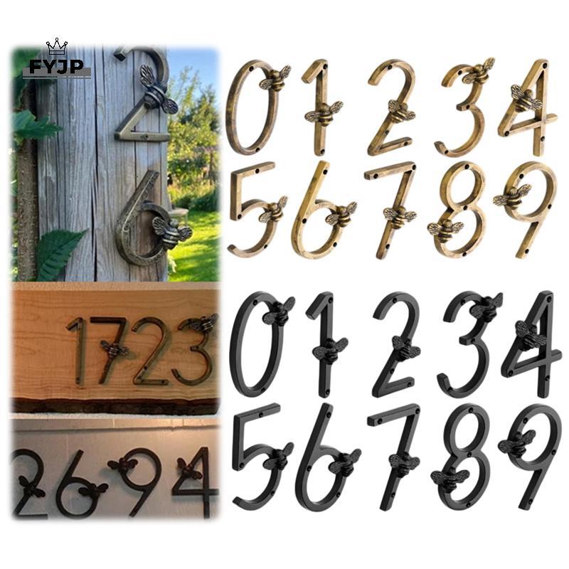 FEJP Bee House Number Sign Brass Bee House Number Metal Crafts Modern Door Sign Number Sign Signs Pl