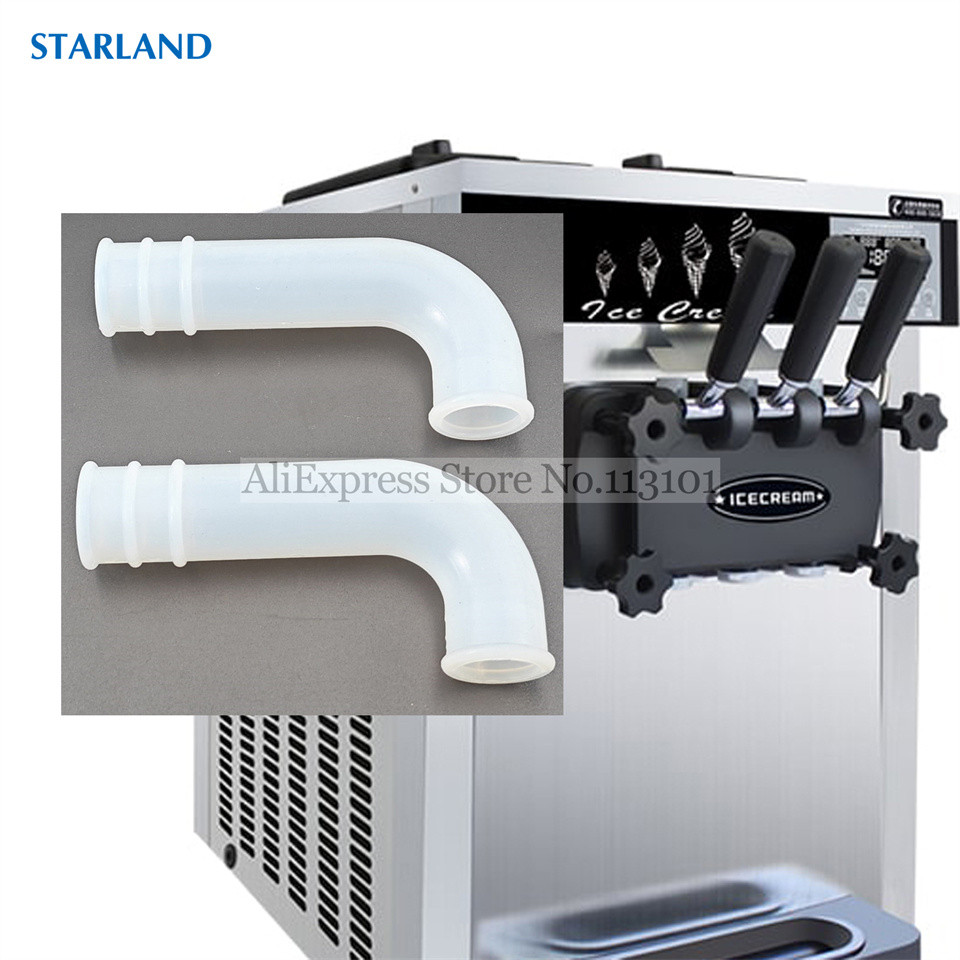 2 Silicone Thức Ăn Chute Ống Linh Hoạt Cho MK Mềm Phục Vụ Máy Làm Kem Lắp Một Phần Máy Làm Kem Chiều Cao 60 Mm