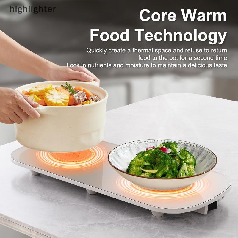 Highlighter] Khay hâm nóng thực phẩm bằng điện – Nhiệt độ không đổi, Đĩa sưởi nhanh cho món ăn ấm mới