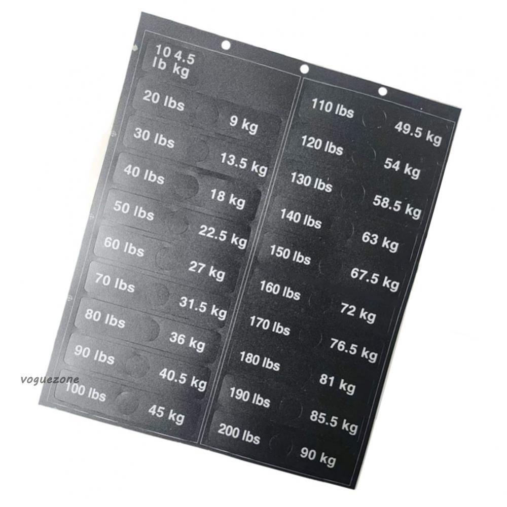 #VOGUEZ#PP Material Weight Labels Stickers for Fitness Equipment Identification