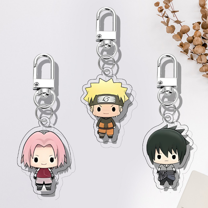 Naruto Chibi Acrylic Keychain | Gantungan Kunci Naruto Chibi UV Printed 2 Sisi on 3 mm Acrylic
