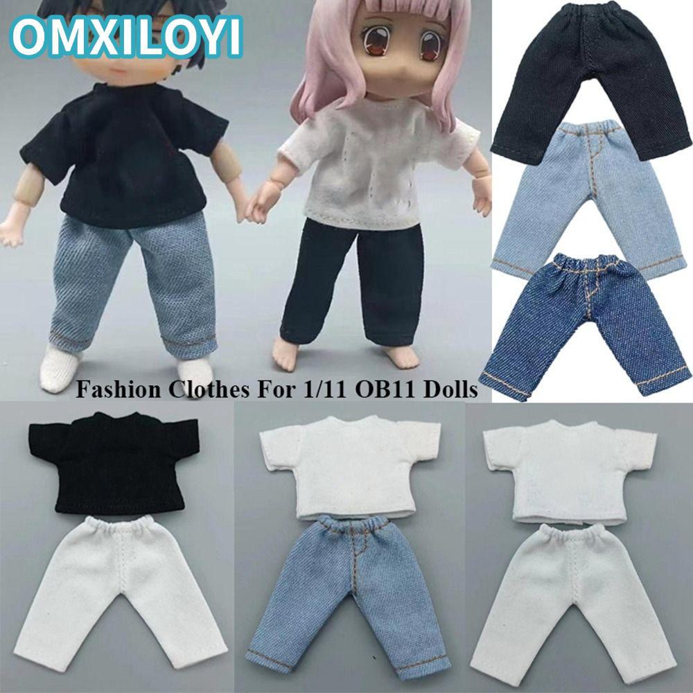 Áo thun quần áo búp bê OMXILOYI, Quần búp bê thời trang dễ thương thời trang, Phụ kiện búp bê Mini c