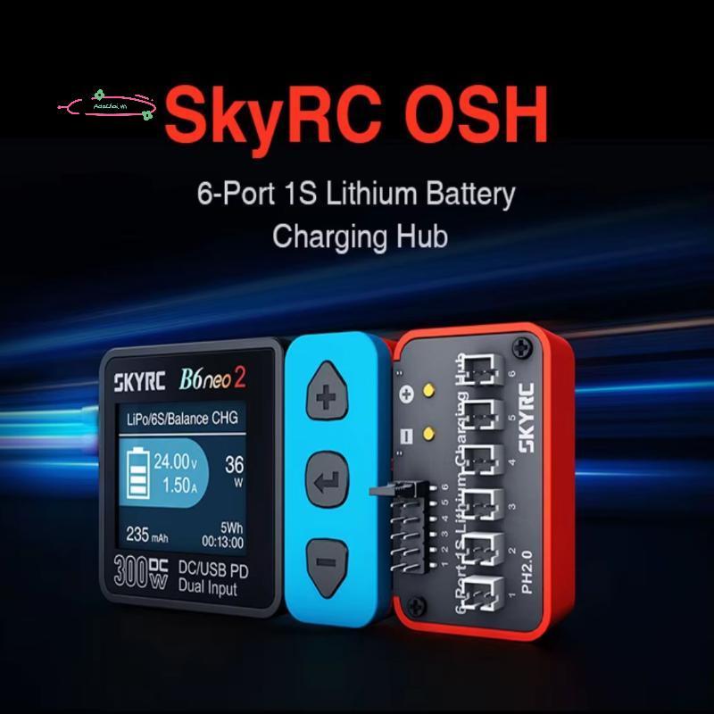 AdaChoi 1 Cái OSH 6 Cổng 1S Trung Tâm Sạc Pin Cho LiPo LiFe Li-ion LiHV Hỗ Trợ B6neo B6neo 2 B6neo +