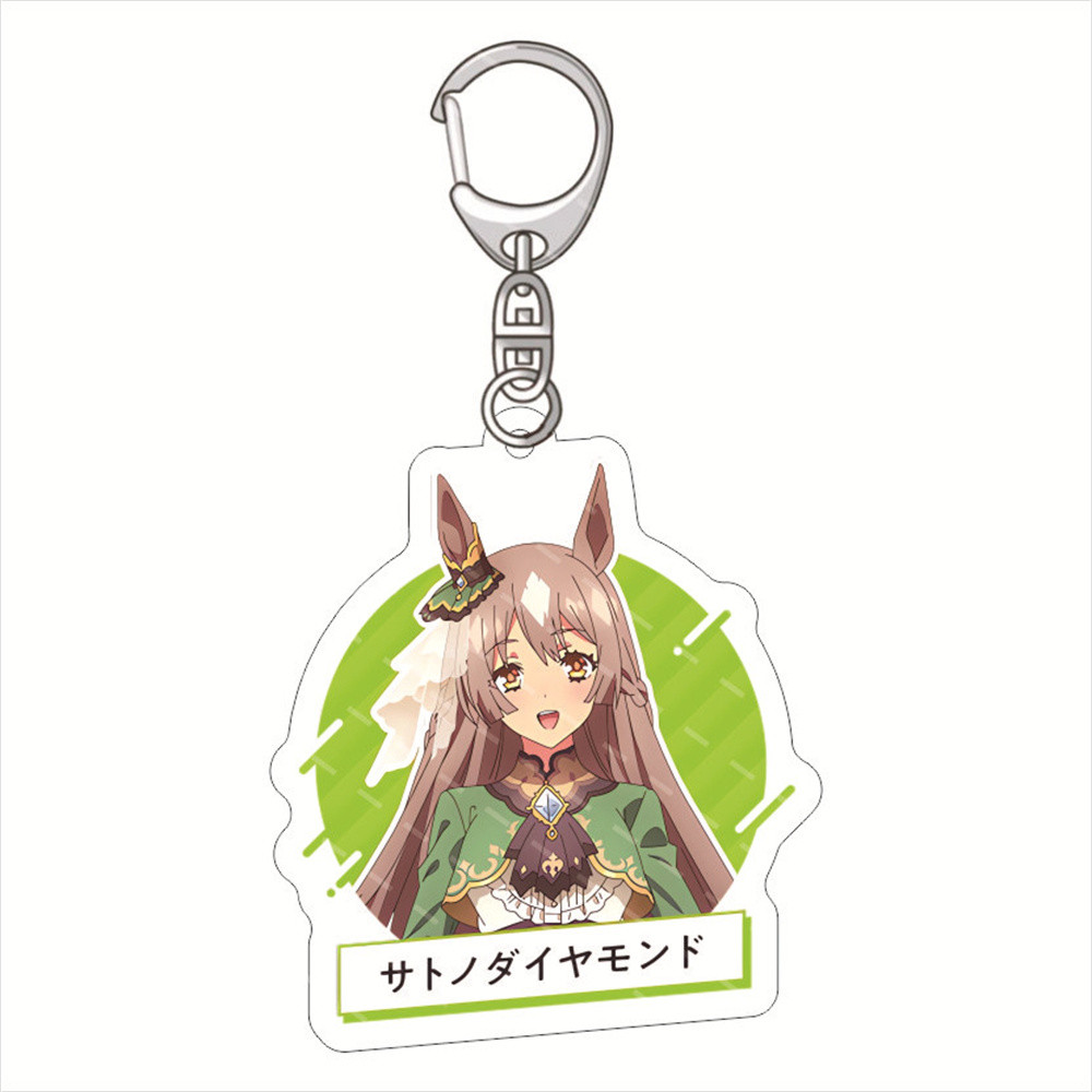 ccc Cute Anime Pretty Derby Shuttle Mejiro Mcqueen Symboli Rudolf Acrylic Keychain Jewelry Cosplay C