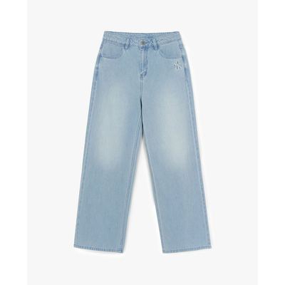MLB - Quần jeans nữ ống rộng Basic Small Logo_3FDPB0963-50BLL