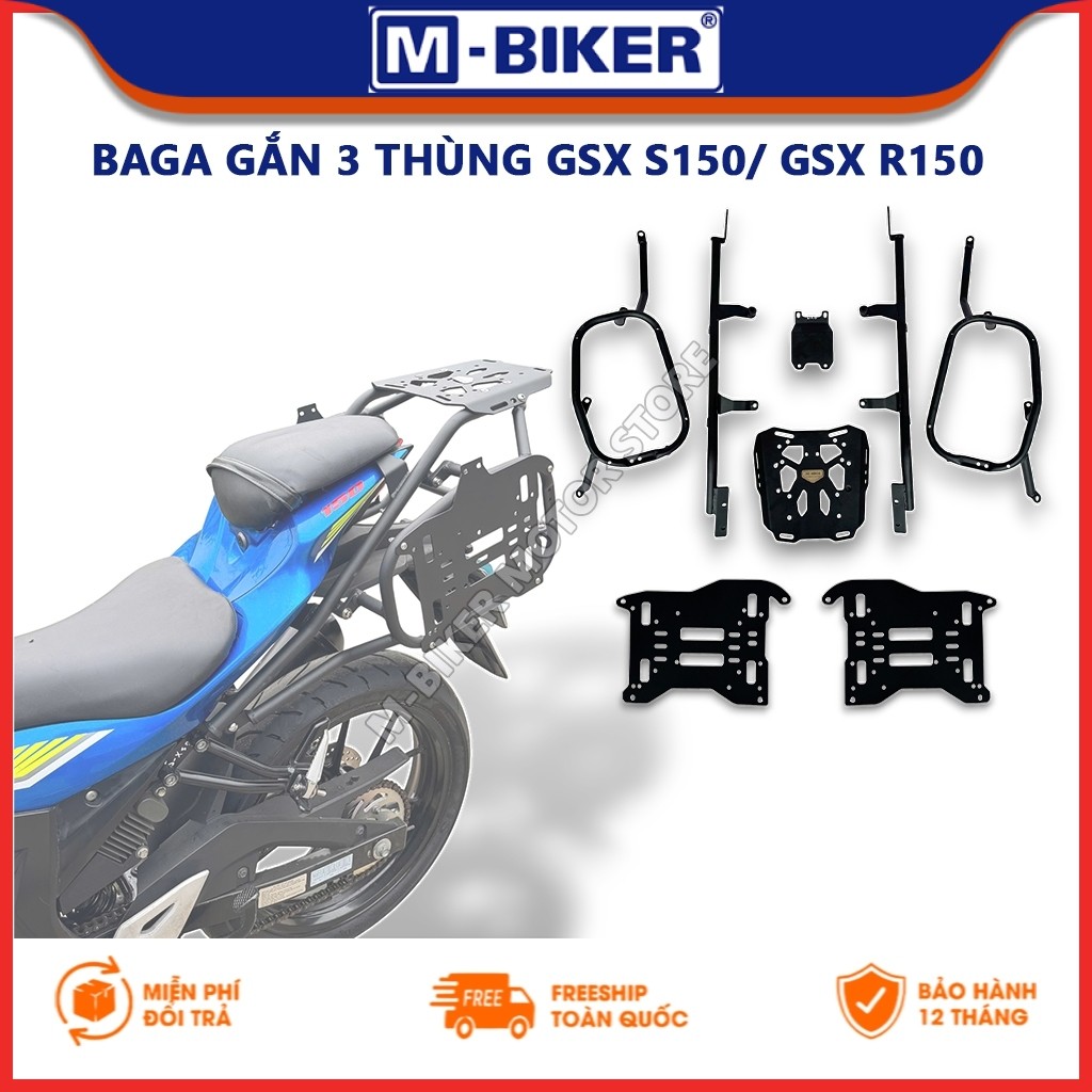 Baga GSX S150, Baga GSX R150, Baga sau gắn khung treo thùng hông 2 bên dành cho Suzuki GSX S150/R150