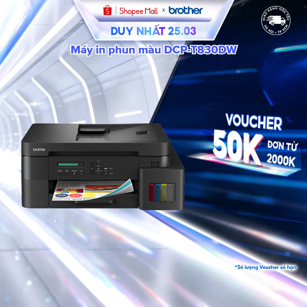 Máy in phun màu đa năng Brother DCP-T830DW