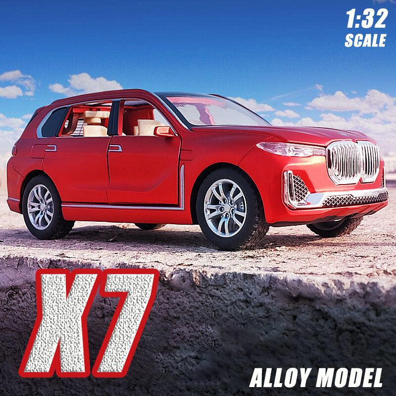 [RUM] Xe mô hình đúc khuôn BMW X7 Đồ chơi ô tô hợp kim 1: 32 có hiệu ứng ánh sáng & âm thanh cho bé 