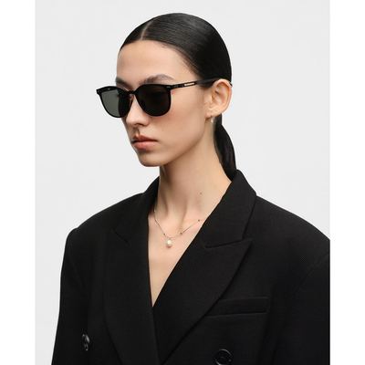 MUJOSH - Kính mát unisex gọng vuông cổ điển_MJ11SN1506-BKC1