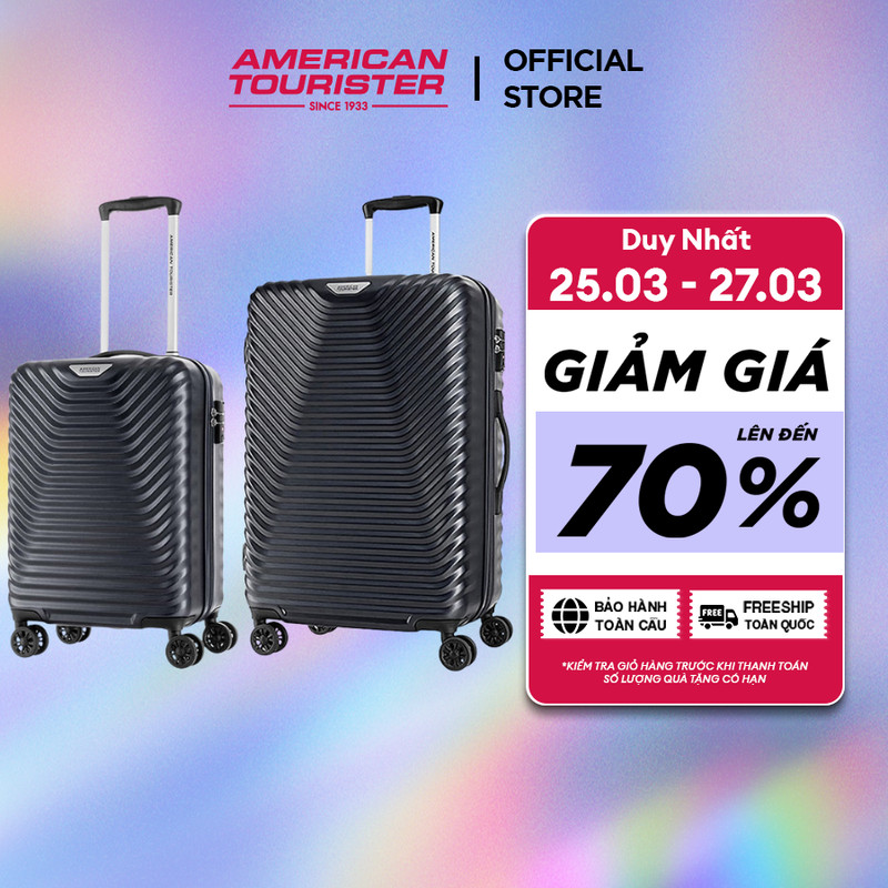 Combo Vali kéo American Tourister Sky Cove Spinner TSA (20 inch và 25 inch)